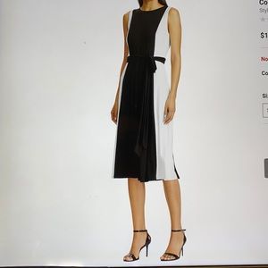 Lauren Ralph Lauren Color-blocked Midi Dress Sz 12